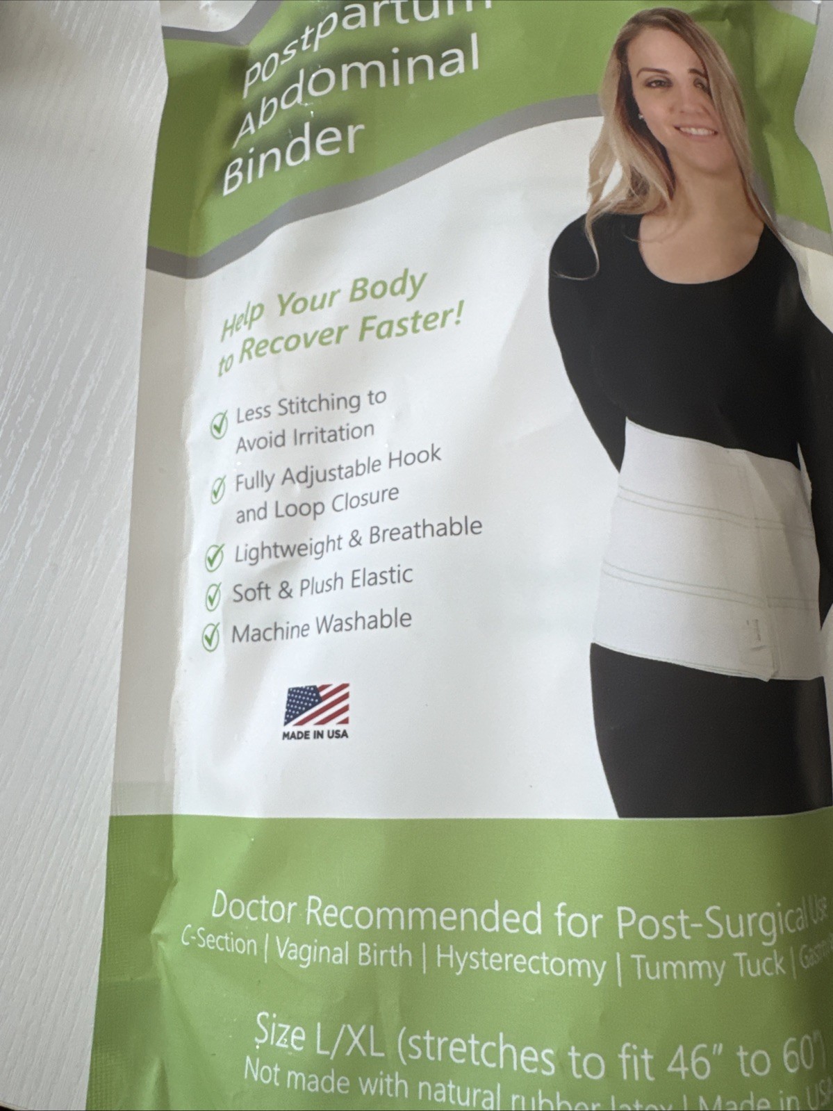 Postpartum & Post Surgery Abdominal Binder Support Recovery after C-Section L XL