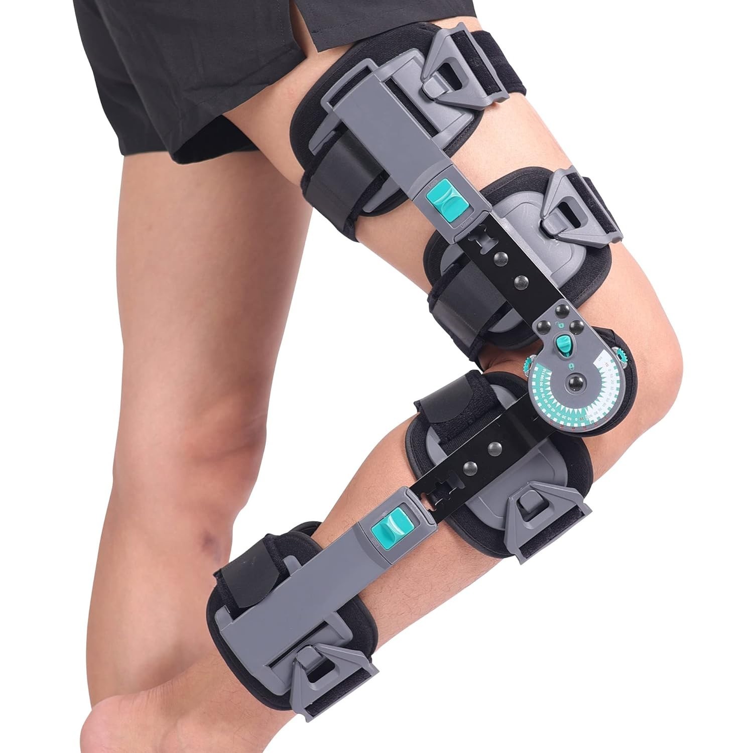 Hinged Knee Brace Adjustable ROM,Stabilizer for Men Women Left Right Leg