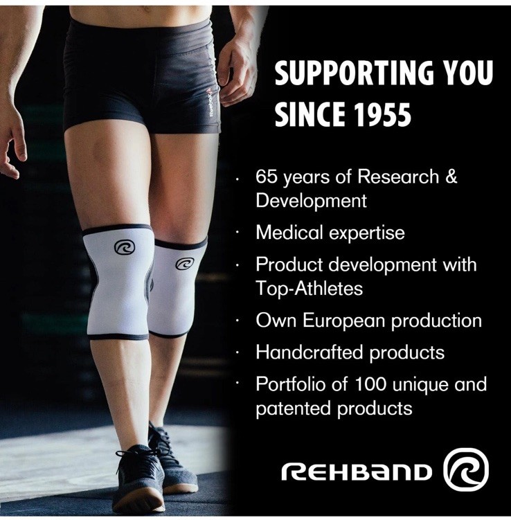 NIB Rehband Knee Sleeve 3mm Neoprene, Lightweight XL Black 1 Piece New In BOX
