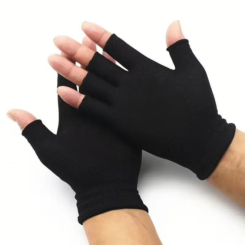 3 Pair Breathable Elastic Half-Finger Gloves – Suitable for Outdoor Sports