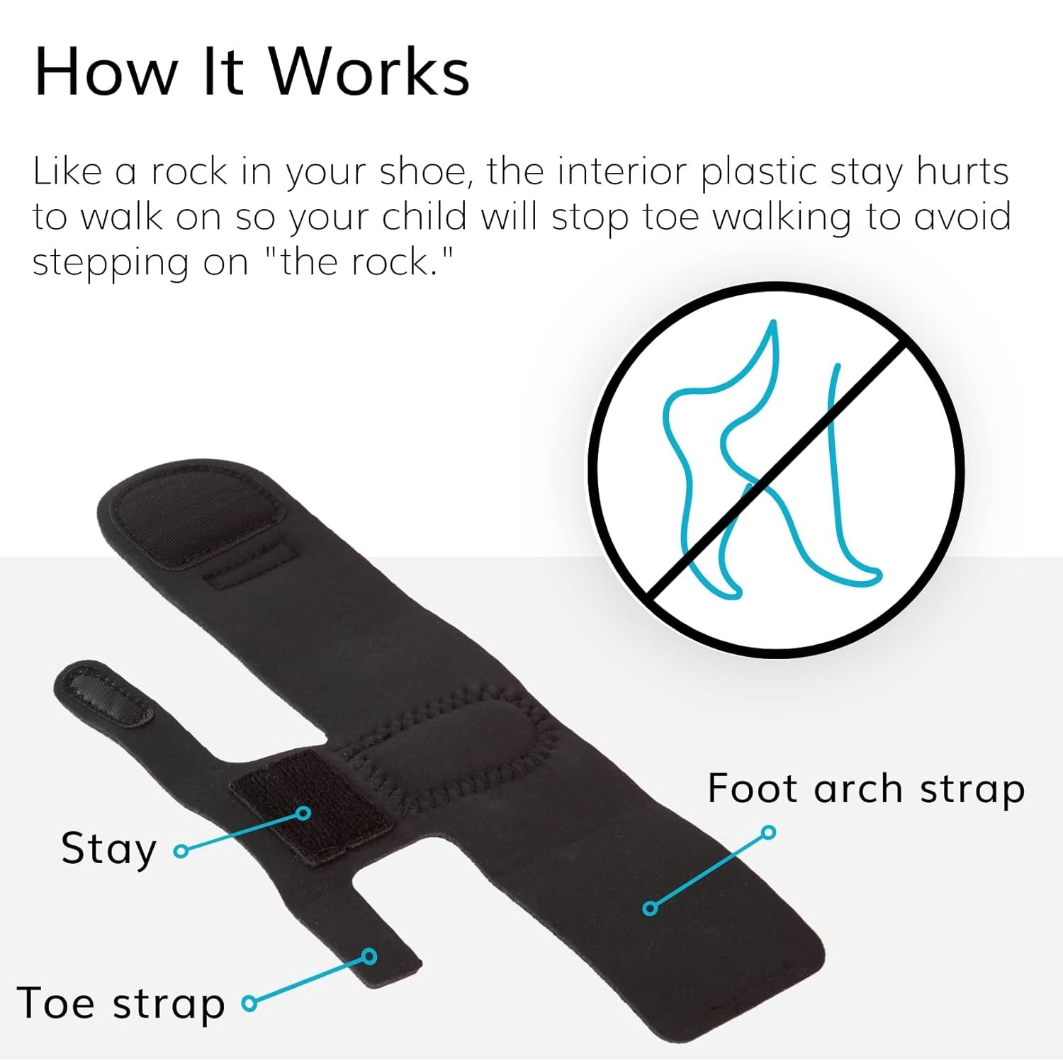 BraceAbility Toe Walking Brace Item #11A05 (Sz S Small, Little Kids 10-12 US)
