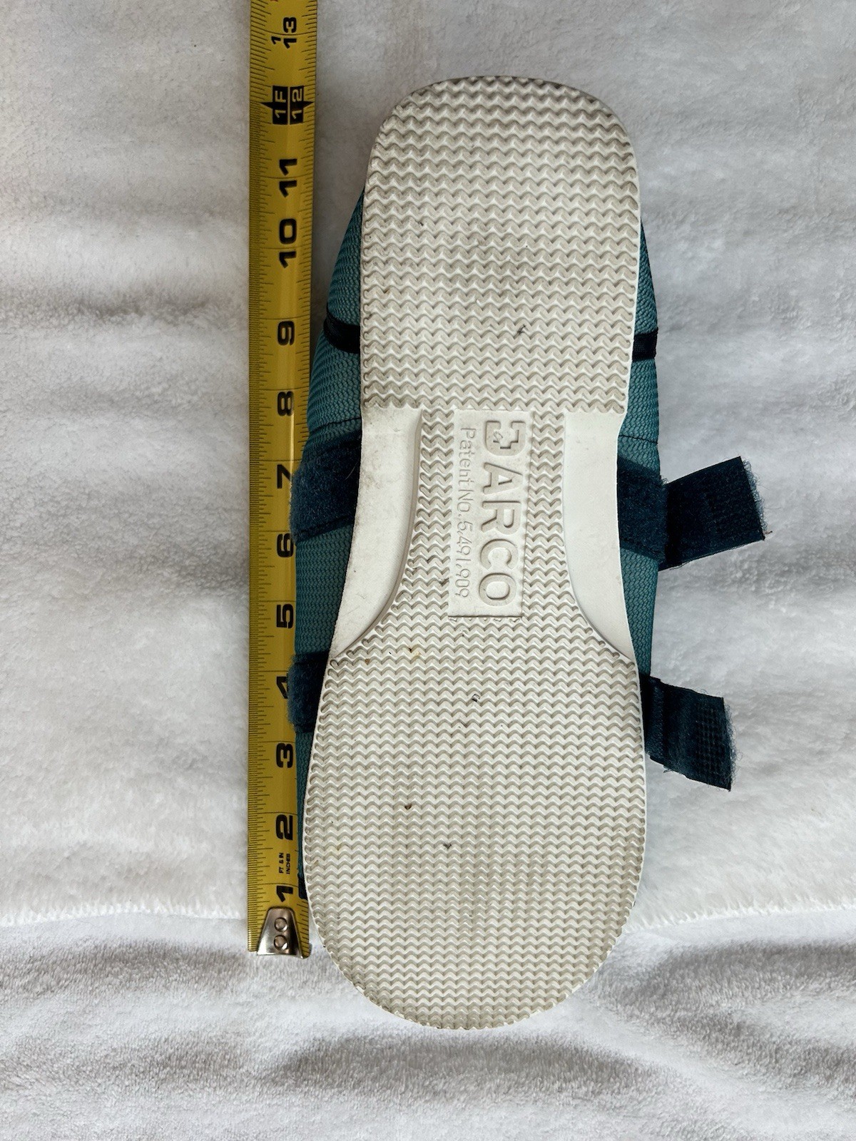 Darco Men’s Post-Op Open Toe Shoe Adjustable Hook and Loop Blue/White Size Large