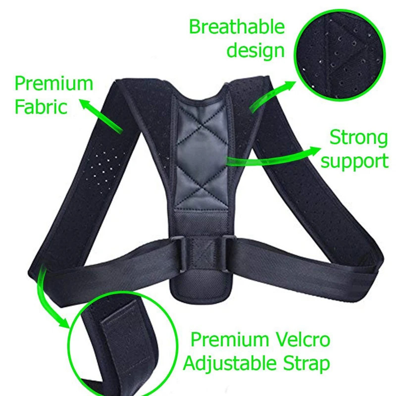 Brace Support Belt Adjustable Back Posture Corrector Clavicle Spine Back Shoulde