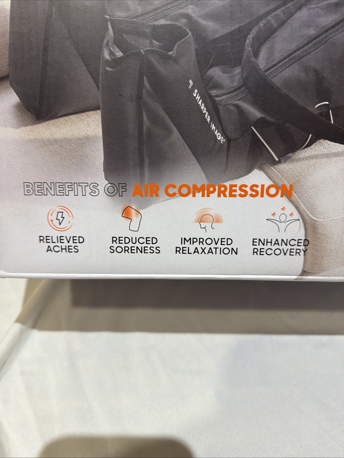 SHARPER IMAGE Air Compression Boots Small-Medium Muscle Massager. Black. New