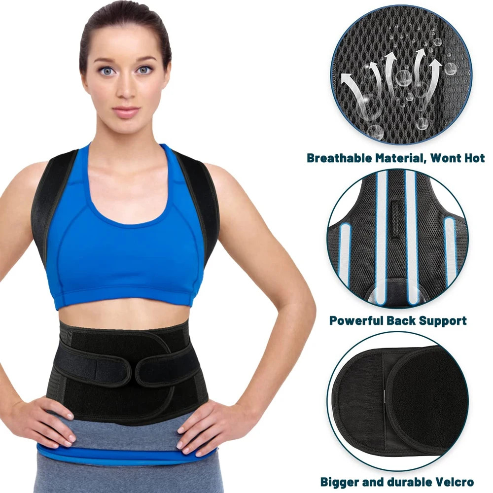 Back Brace Posture Corrector for Women & Men Back Straightener Scoliosis and