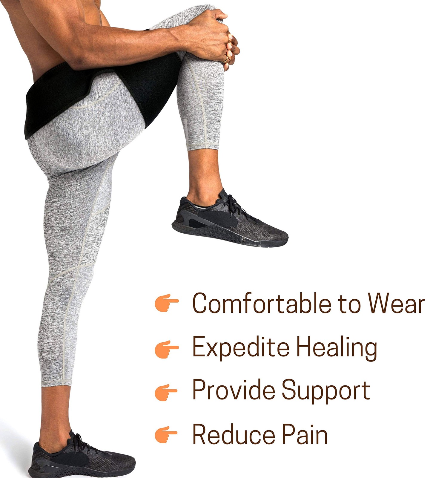 Vriksasana Groin Hip Brace | Sciatica Support Wrap 1 Count (Pack of 1), Black