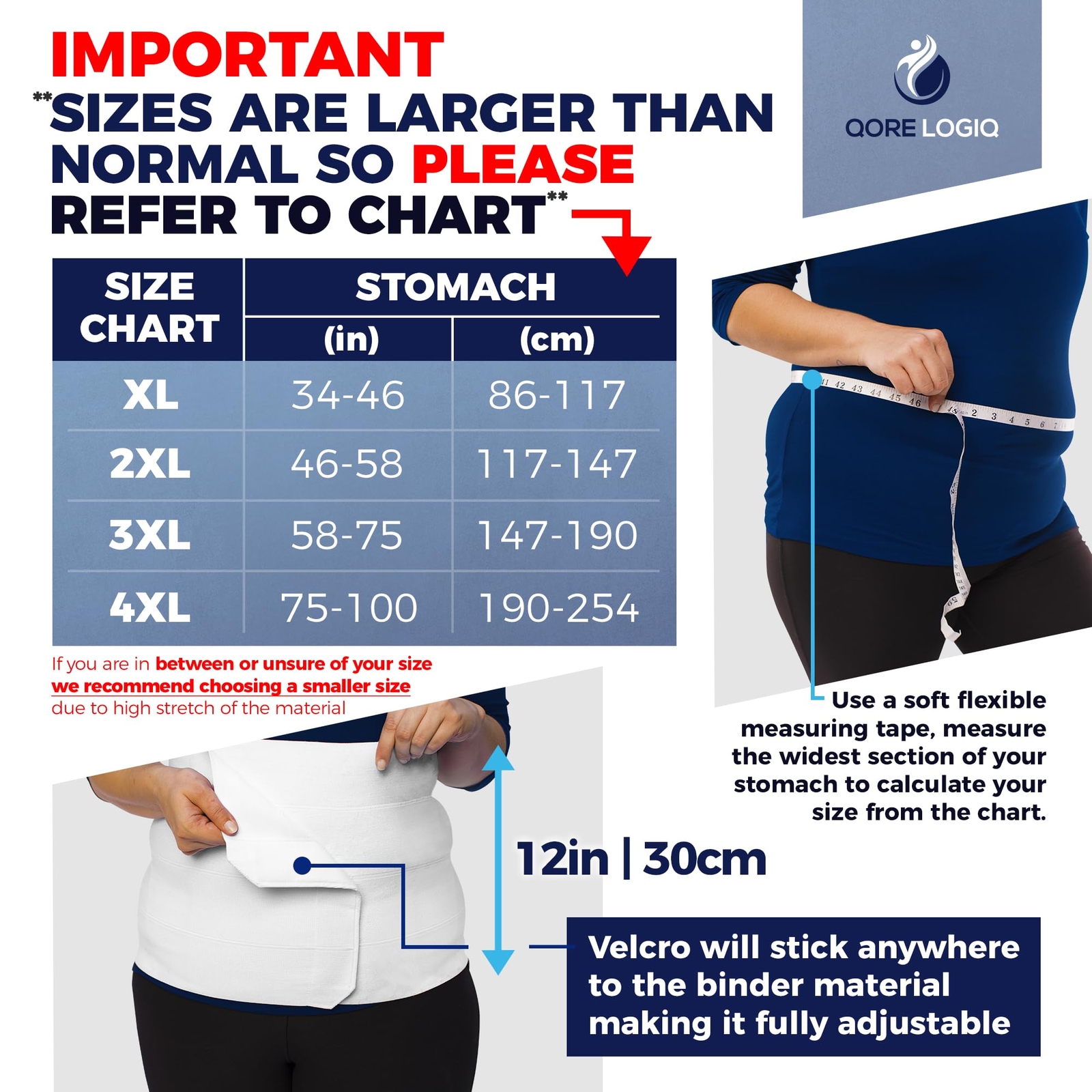 Plus Size Abdominal Binder Post Surgery Tummy Tuck Stomach Binder & Postpartu…