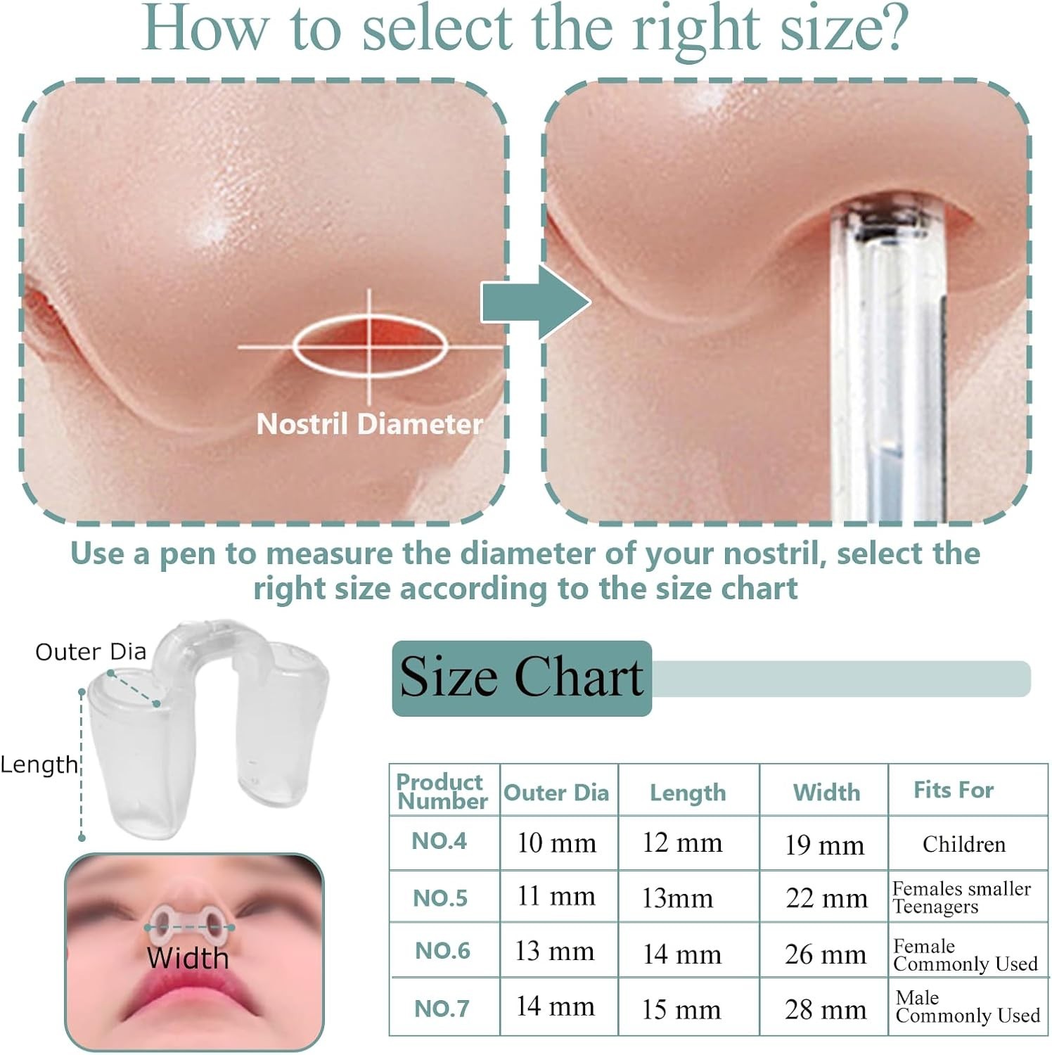 Nostril Retainer – Nose Internal Support Protector for Brace Fracture, Rhinop…