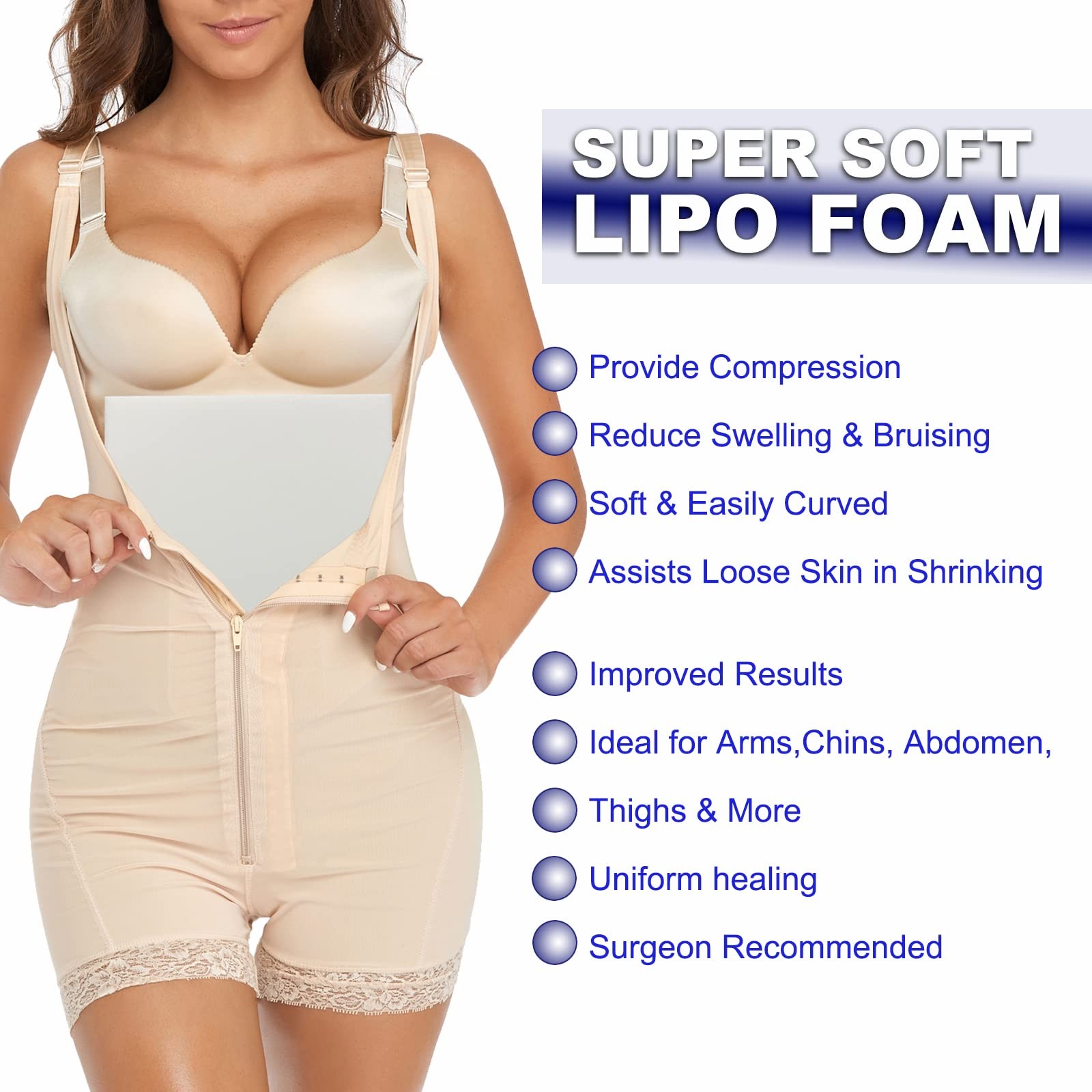 3 Pack Lipo Foam Board Ab Board Post Surgery Liposuction