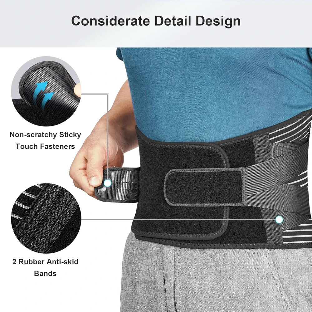 Back Brace Adjustable Waist Belt Support Brace for Lumbar Trainer Sweat Belt for