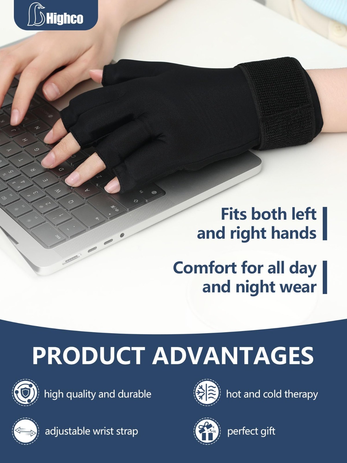 2 Pack Adjustable Ice Gloves for Arthritis Pain Relief – Hot & Cold Therapy Gel