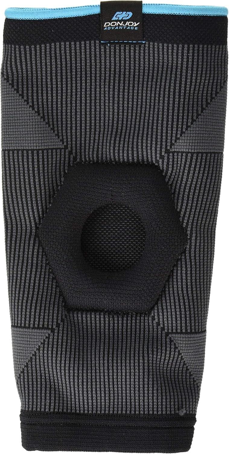 DonJoy Advantage Deluxe Elastic Knee Sleeve for Large fits 15″-17″, Black