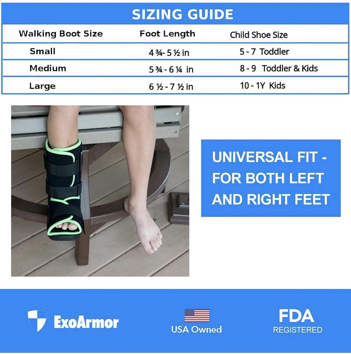 Pediatric Walking Boot – Lightweight Medical Boot for Children SMALL