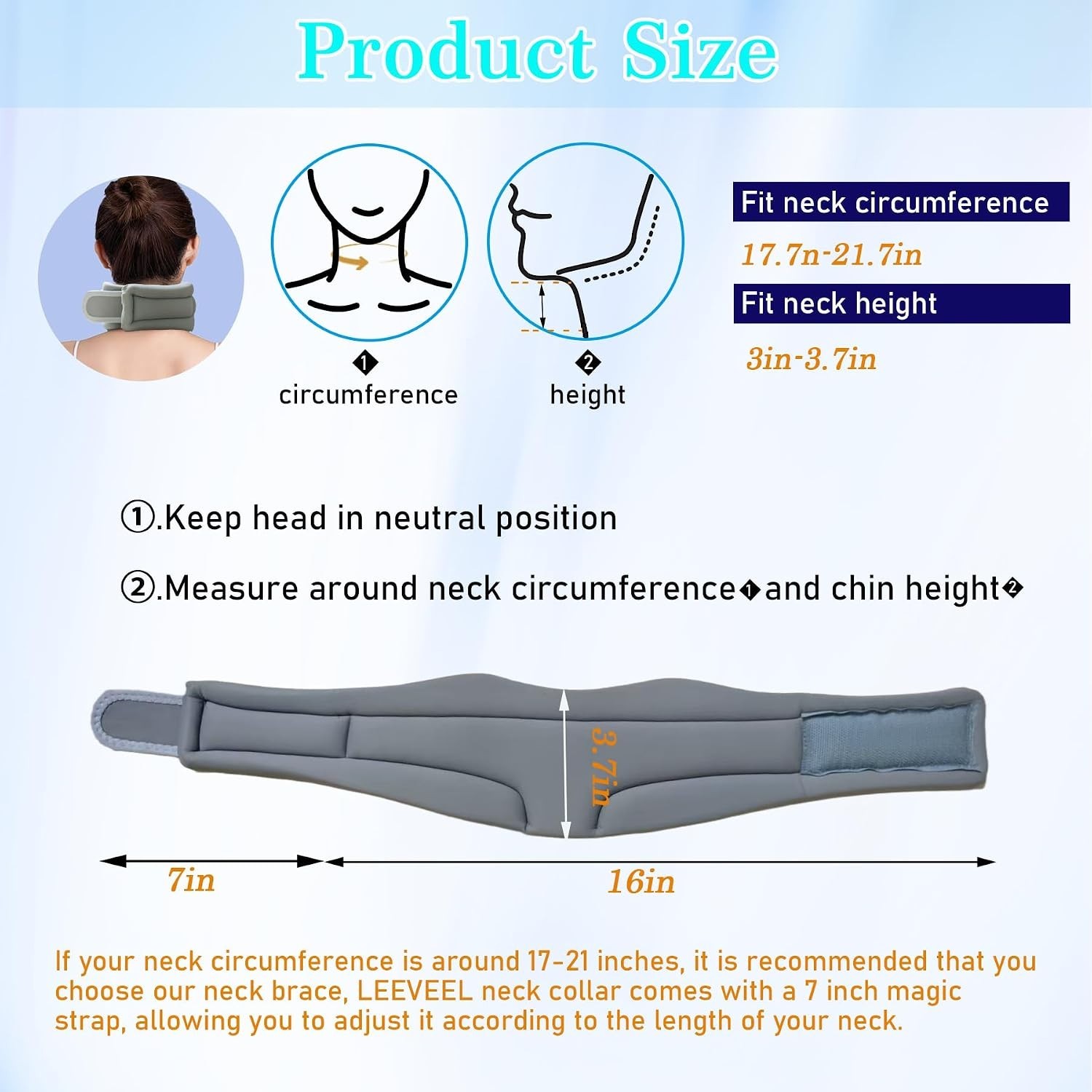 Neck Brace Cervical Collar, Neck Braces for Neck Pain and Support, Soft Foam …