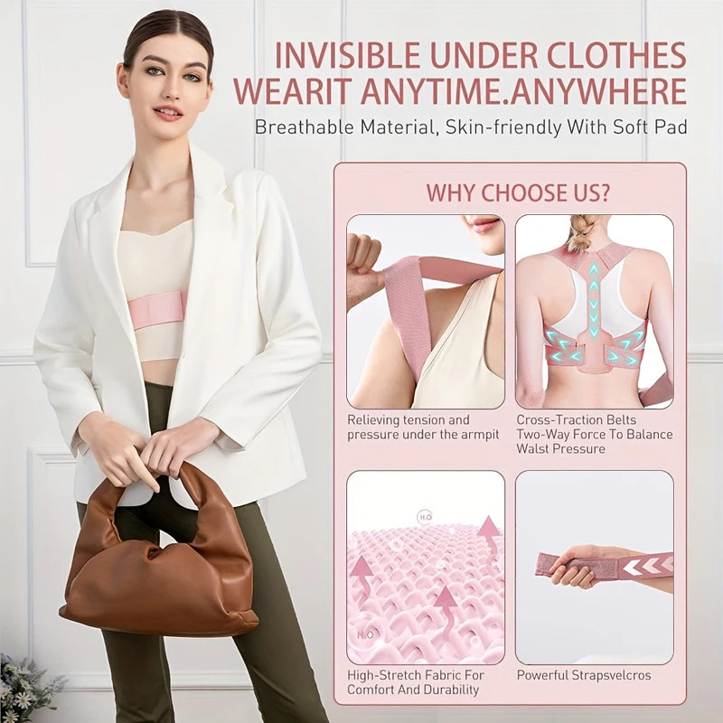 Adjustable Posture Corrector Back Support Brace Breathable Shoulder Belt