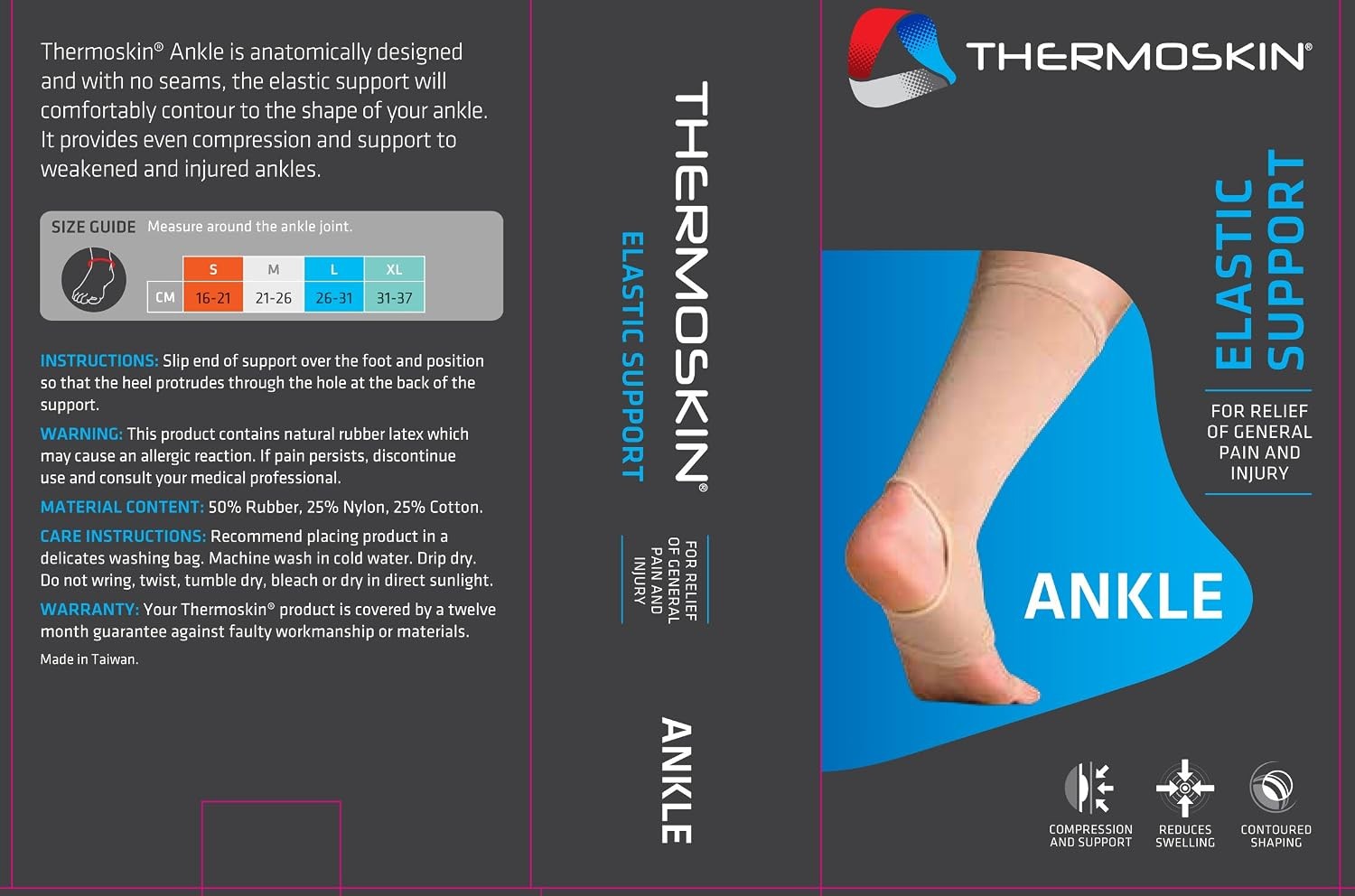 Thermoskin Compression Ankle Sleeve (Beige) X-Large