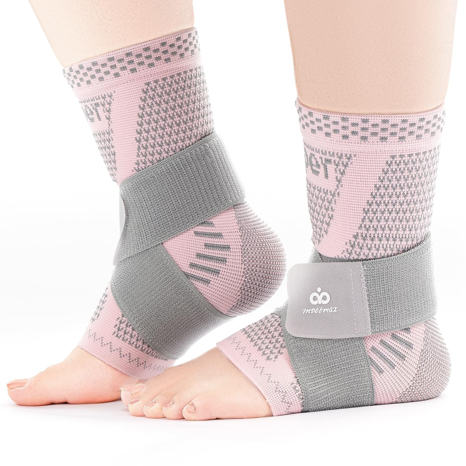 Ankle Compression Sleeve Support for Sprains, Plantar Fasciitis, Achilles Pain R