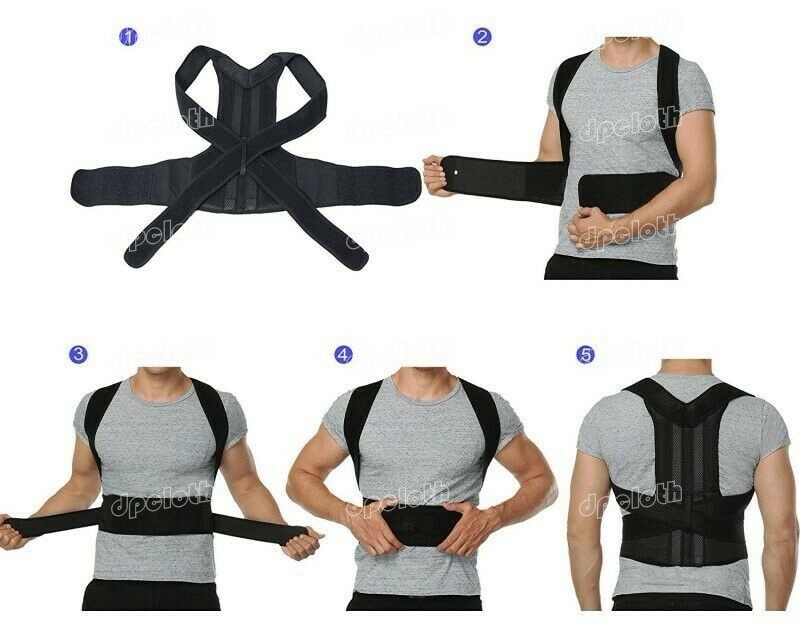 Women Medical Scoliosis Posture Corrector Spine Back Support Shoulder Brace Belt