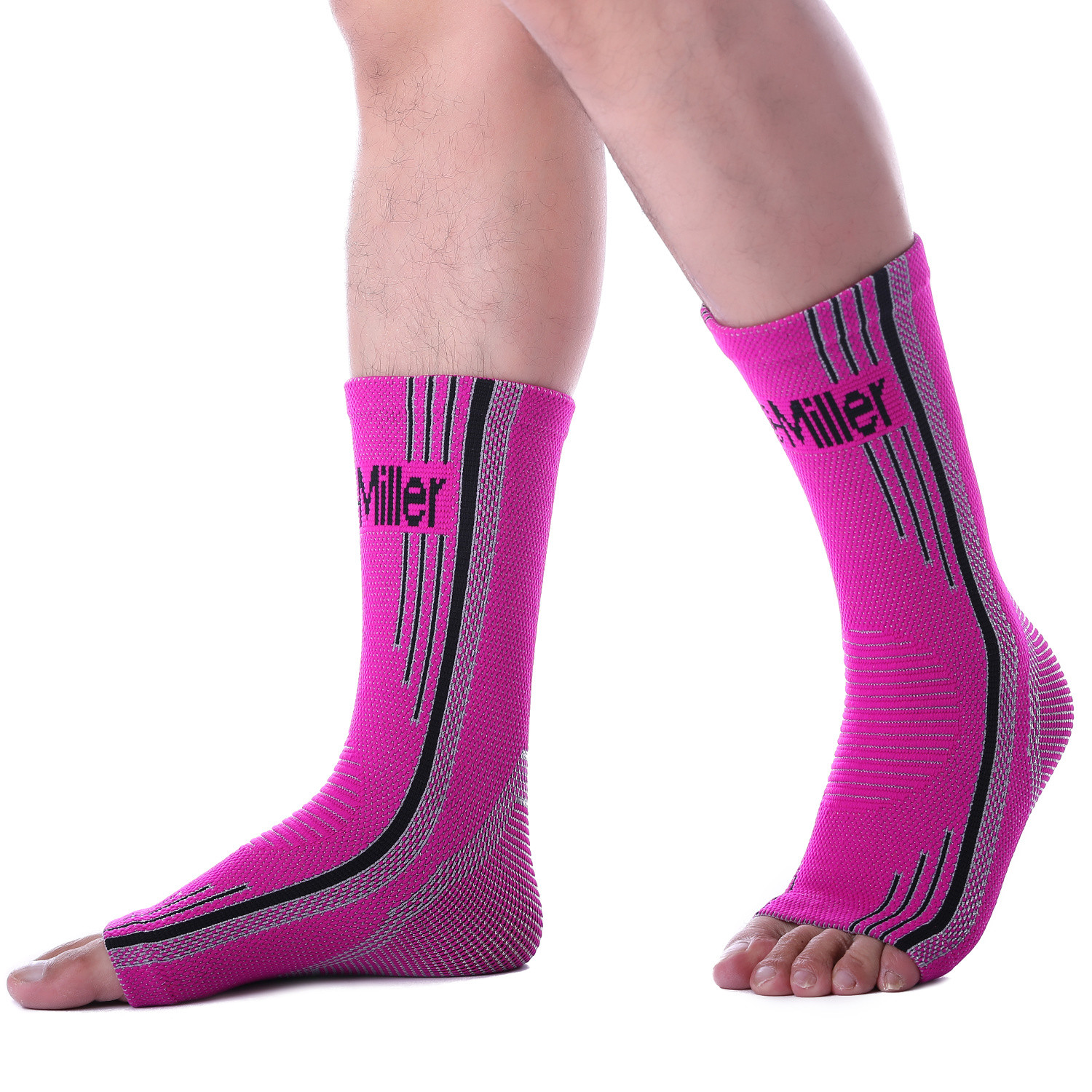 Doc Miller Ankle Compression Brace Sleeve Plantar Fasciitis Tendonitis SLD PINK