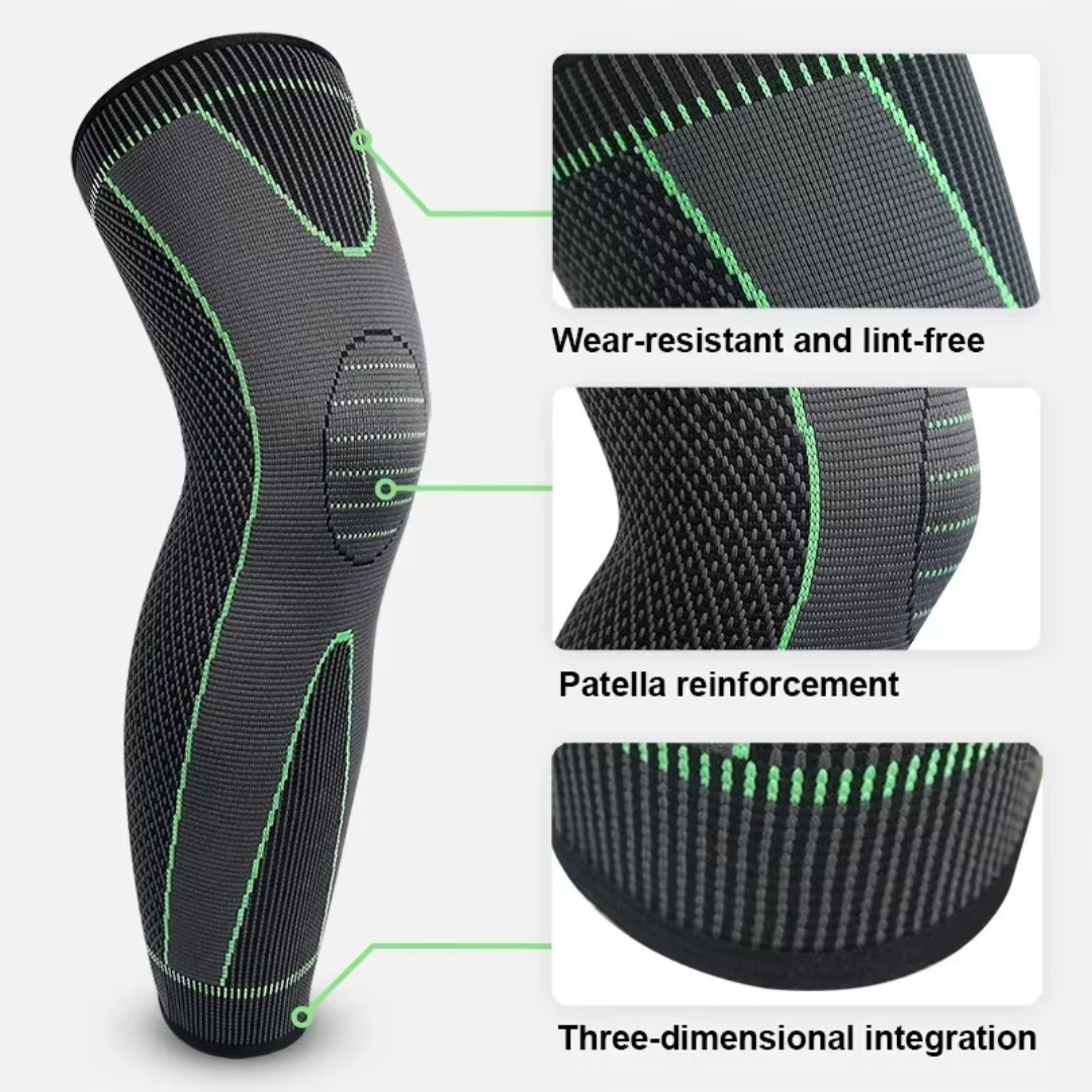 Full Long Knee Brace Leg Compression Sleeve Meniscus Tear Arthritis Joint Pain