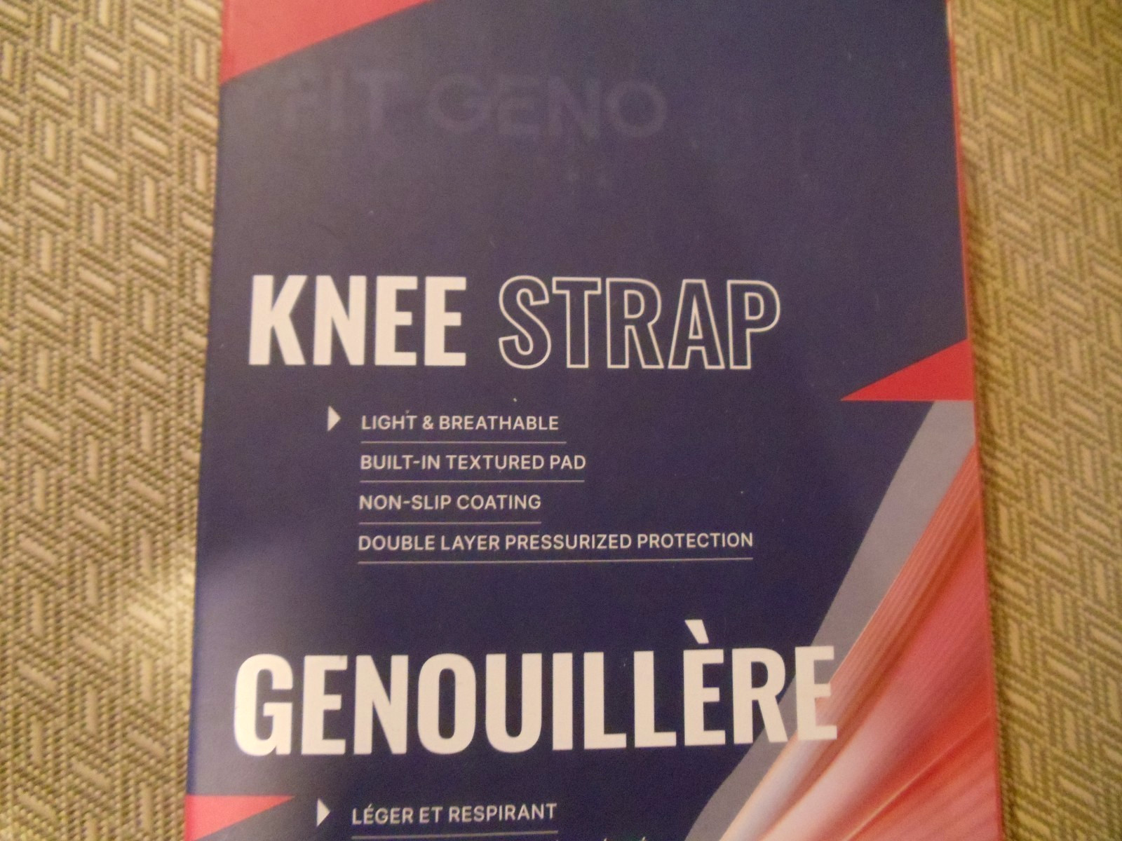 FIT GENO Knee Strap Double Layer Pressurized Protection 2 pack