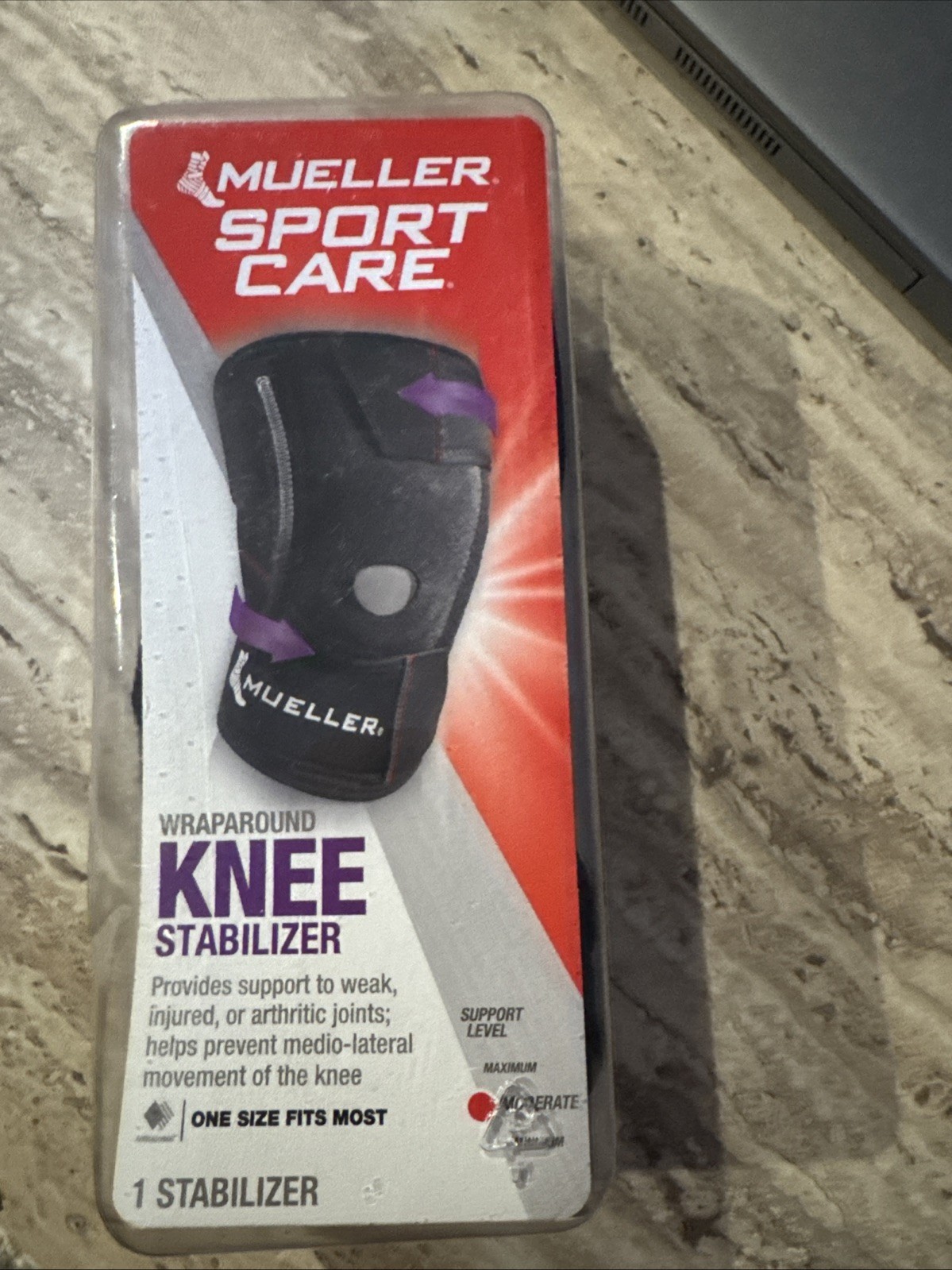 Mueller Sport Care Wraparound Knee Stabilizer One Size Fits Most