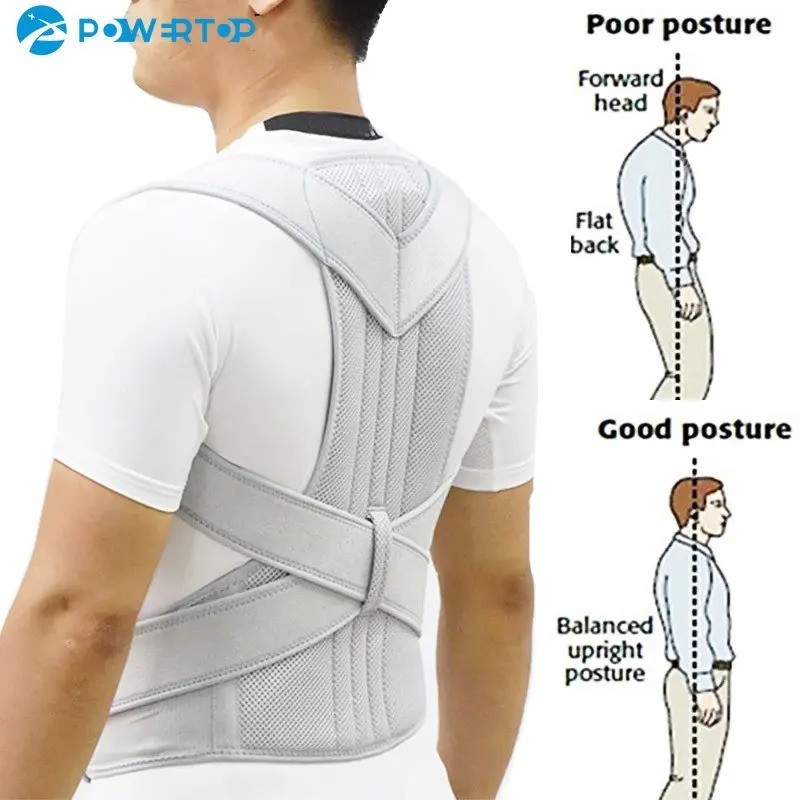 Adjustable Posture Corrector Low Back Support Shoulder Brace Belt for Men Women