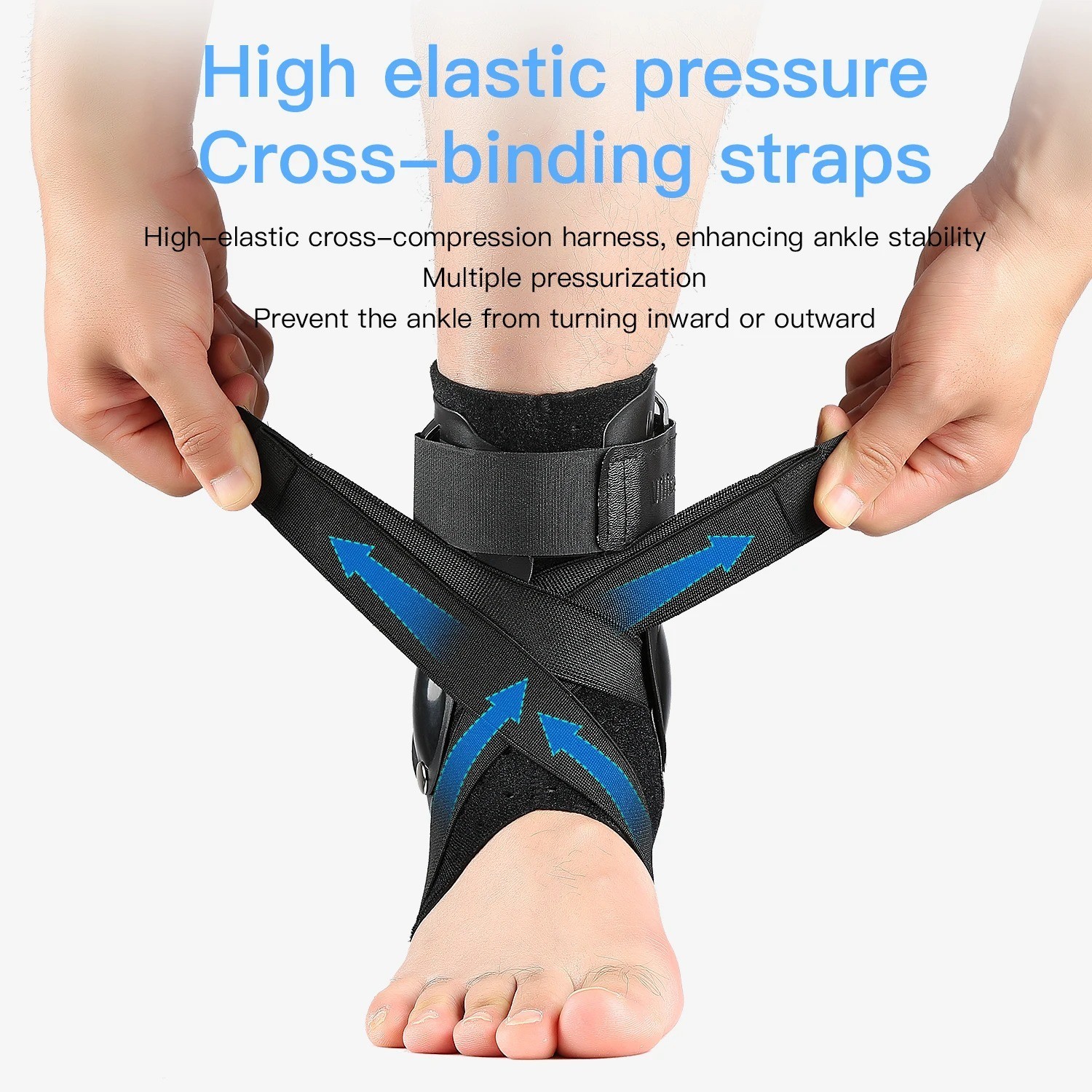 Ankle Support Brace, Adjustable Compression Ankle Braces for Sports Protection