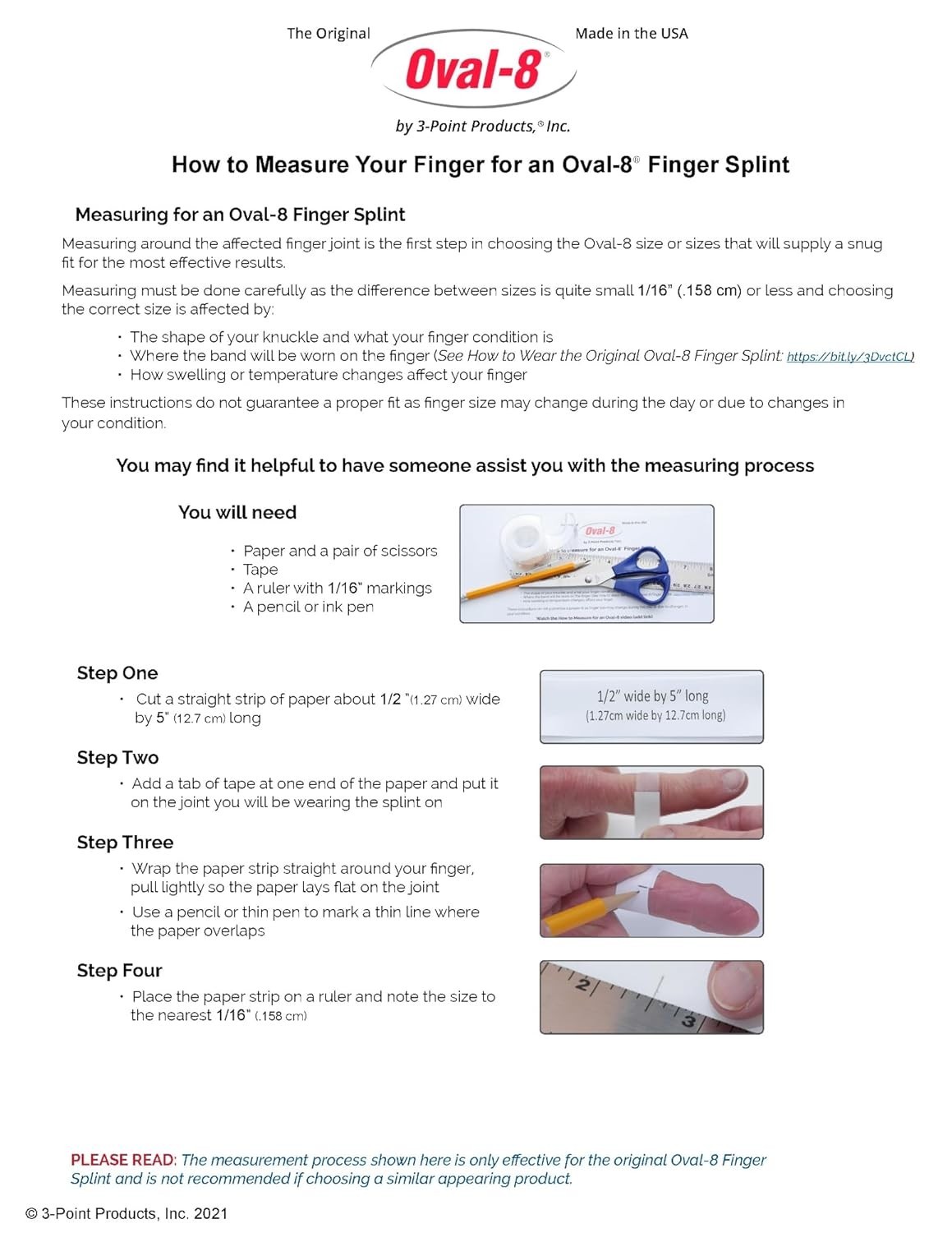 Oval-8 Finger Splint for Arthritis & Trigger Thumb, Size 5