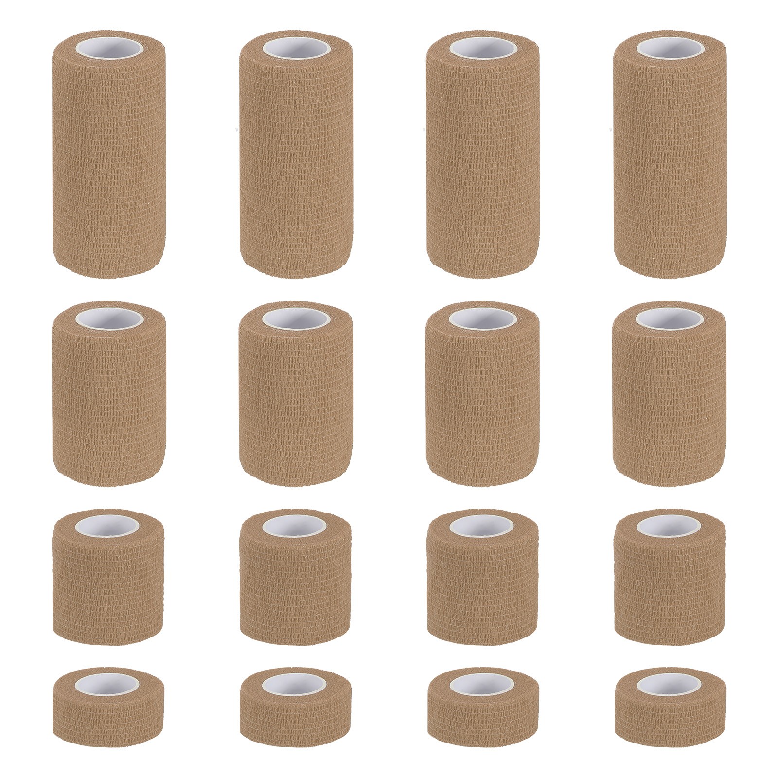 1″/2″/3″/4″ 16 Pcs 5 Yard Self Adhesive Bandage Wrap Self Tape Skin