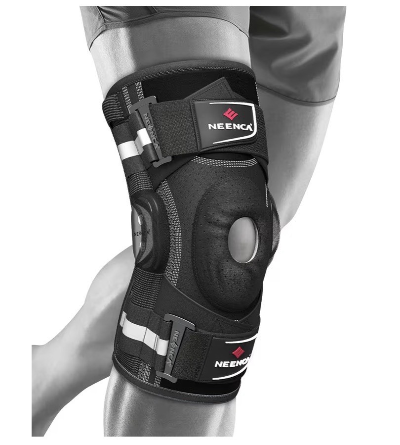 Knee Brace for Knee Pain, Hinged Knee Support X-Strap Fixing System Large