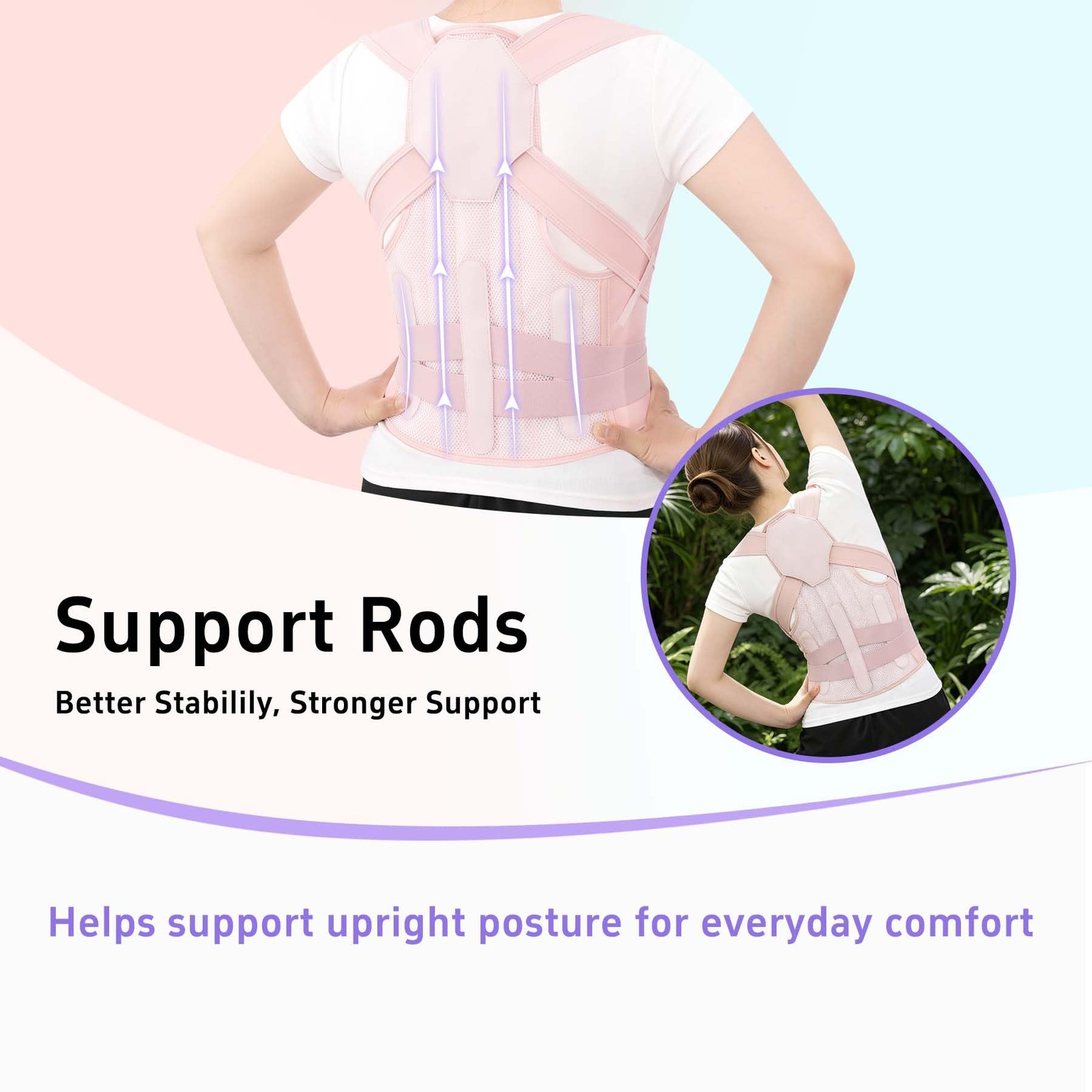 Posture Corrector for and Men, Adjustable Back Brace with Shoulder , Lumbar B…