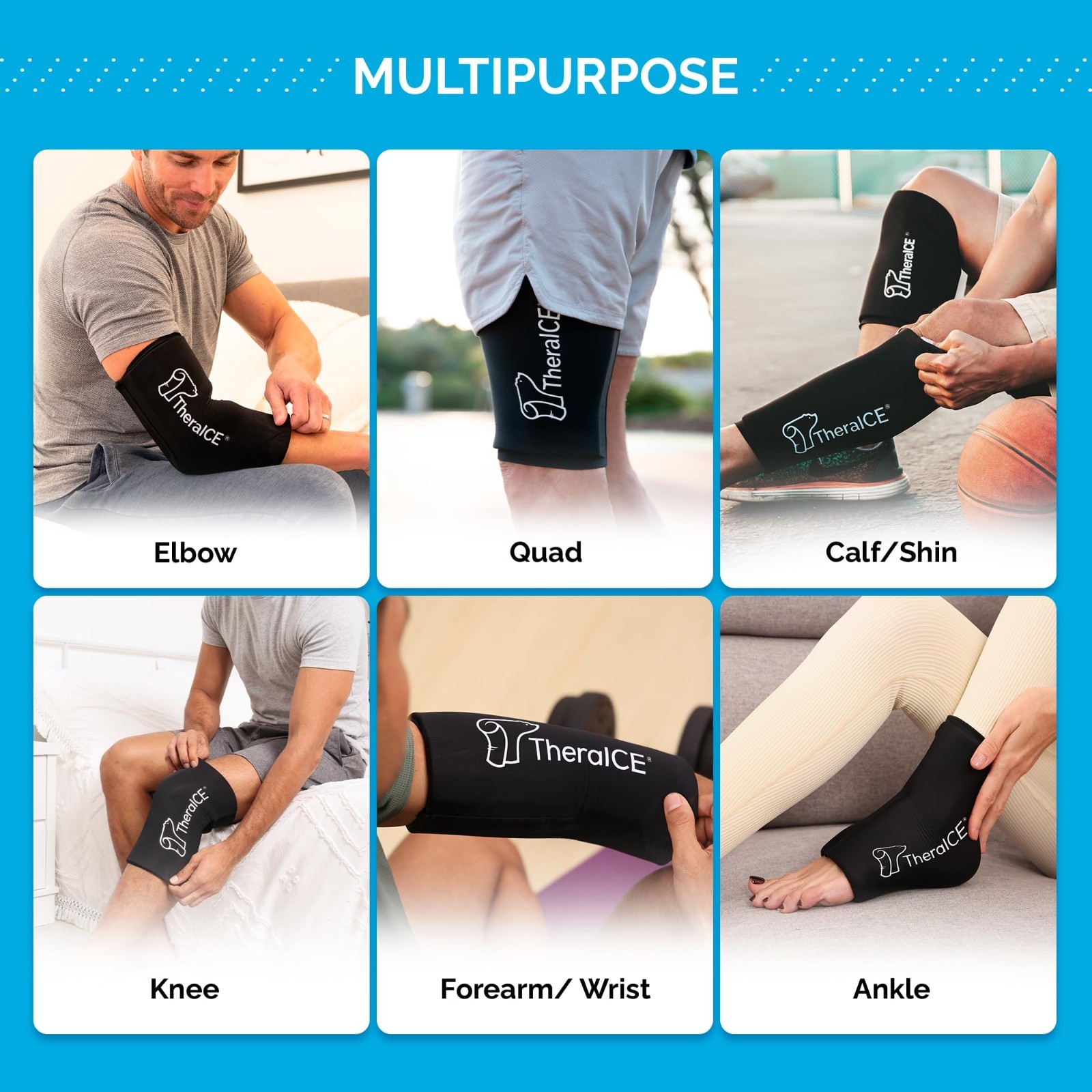 Compression Sleeve for Hamstring Pain Relief – Hot & Cold Reusable Wrap, Thigh I