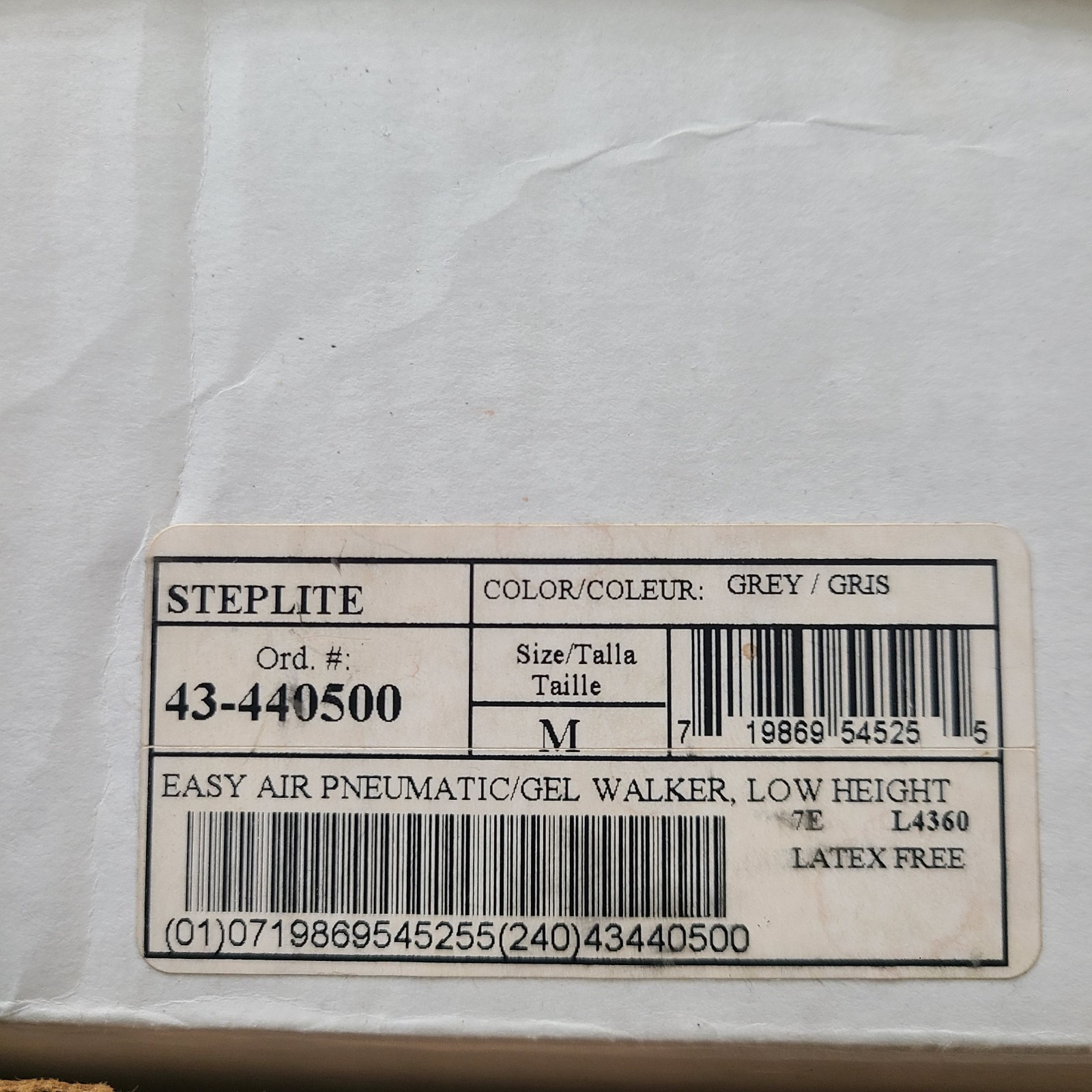 Steplite Easy Air Pneumatic Ankle Walker Brace & Post-Op Shoe Black Beige Medium