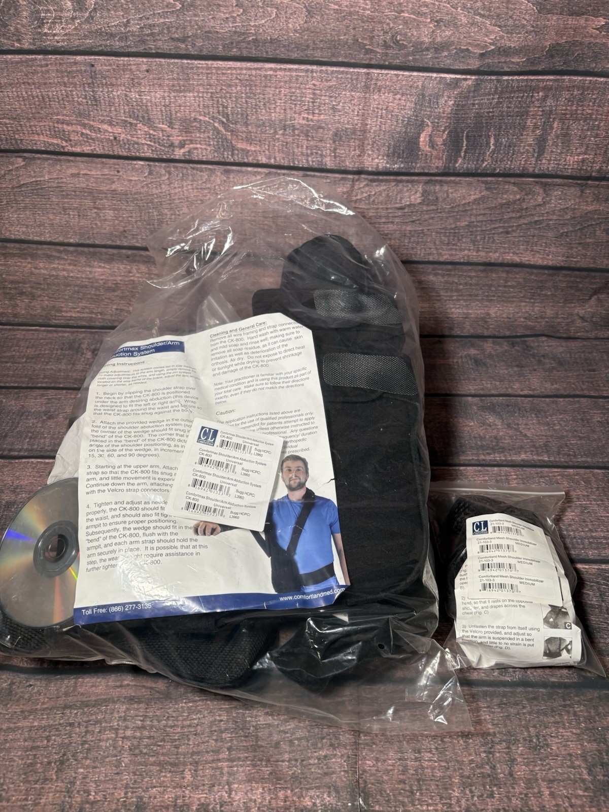 Comfortland Left L Shoulder Arm Abduction Brace Sling Comfortmax W/ Mesh Sling