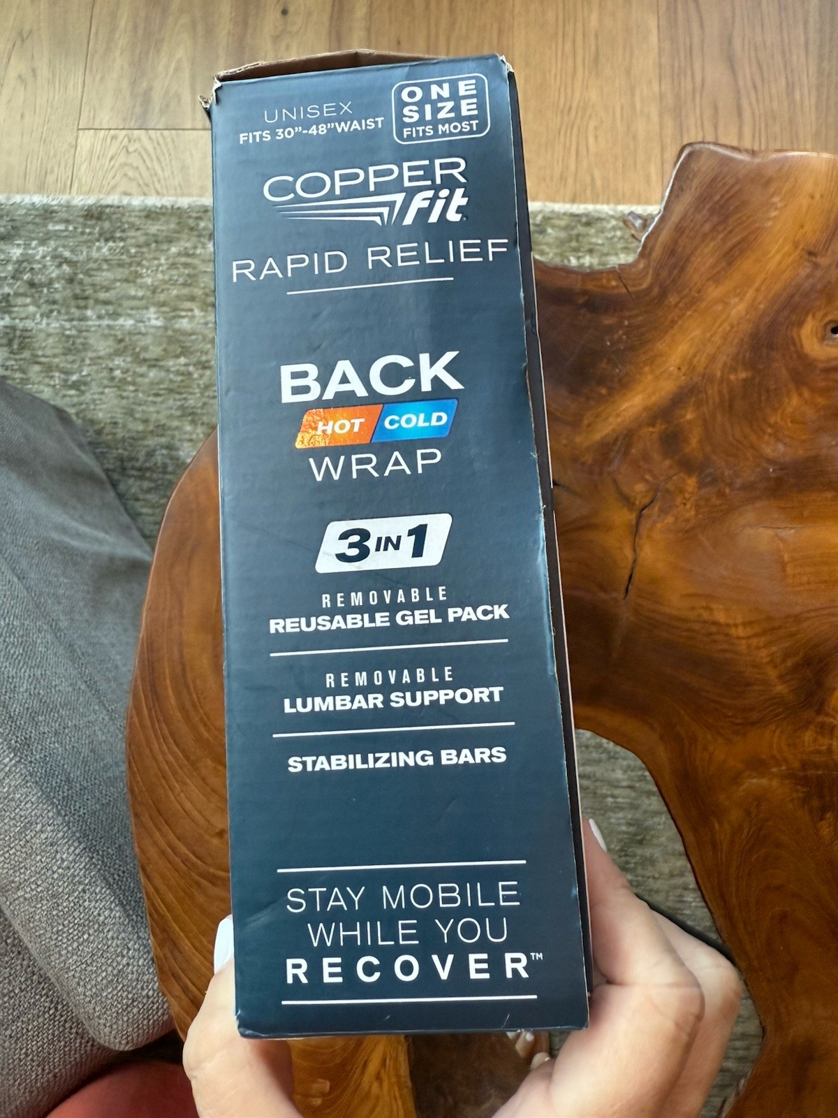 Copper Fit Rapid Relief Back Support Hot/Cold Therapy Gel Pack