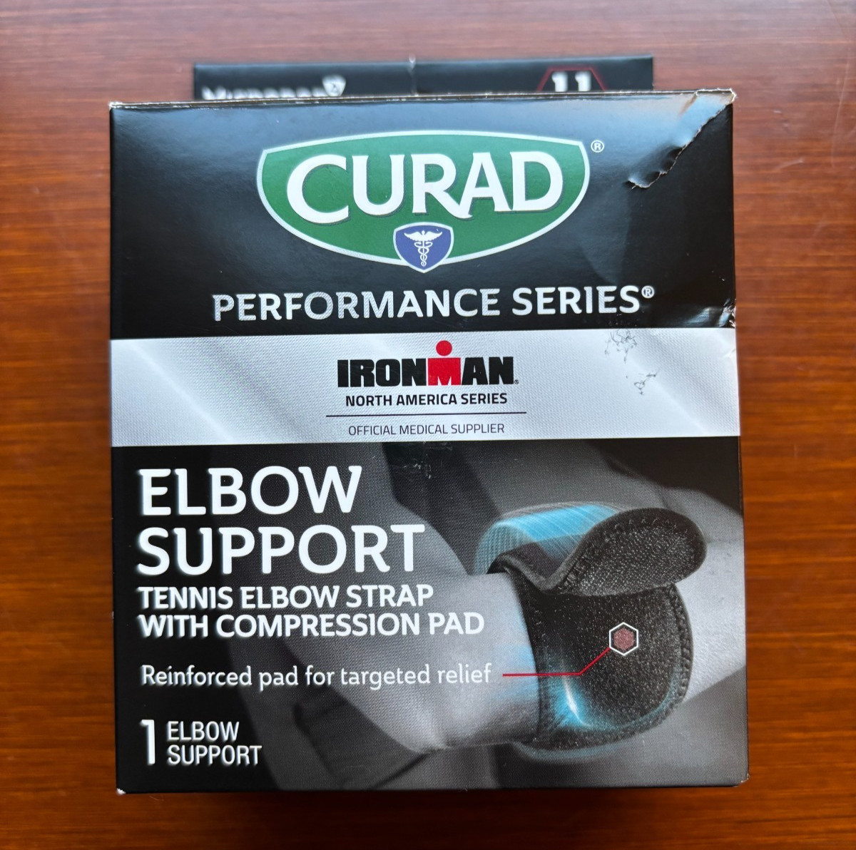 CURAD Performance Series IRONMAN Tennis Elbow Support Dual Wrap-Around Strap