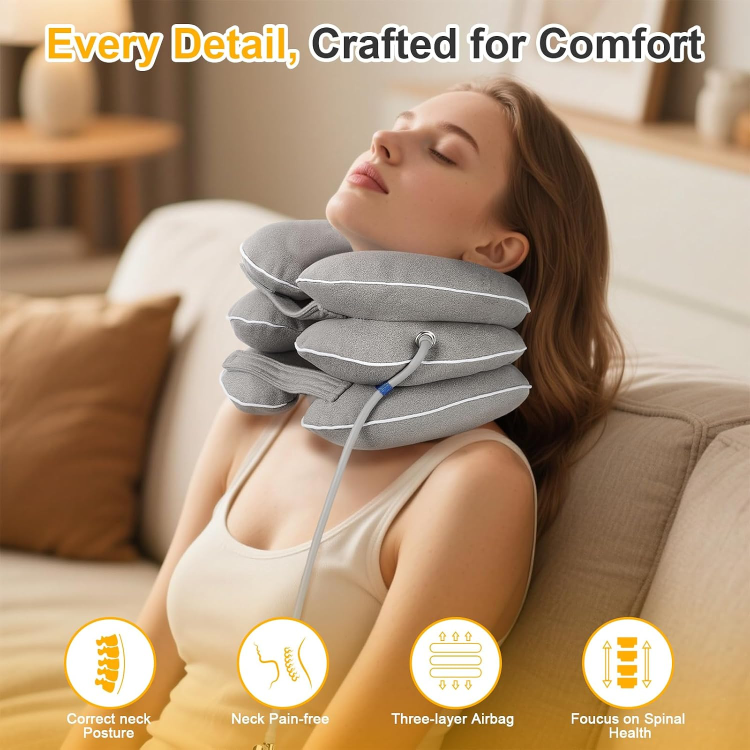 Neck Stretcher, Cervical Neck Traction Device for Instant Neck Pain Relief.