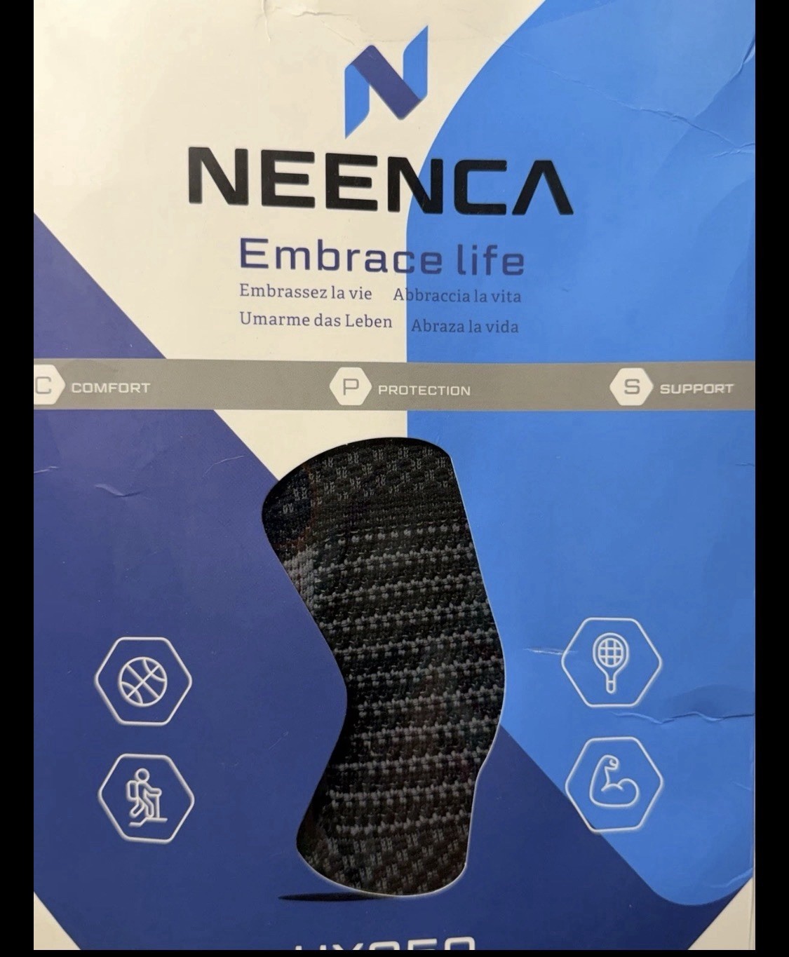 Medical Knee Compression Sleeve Brace, New Damaged Box