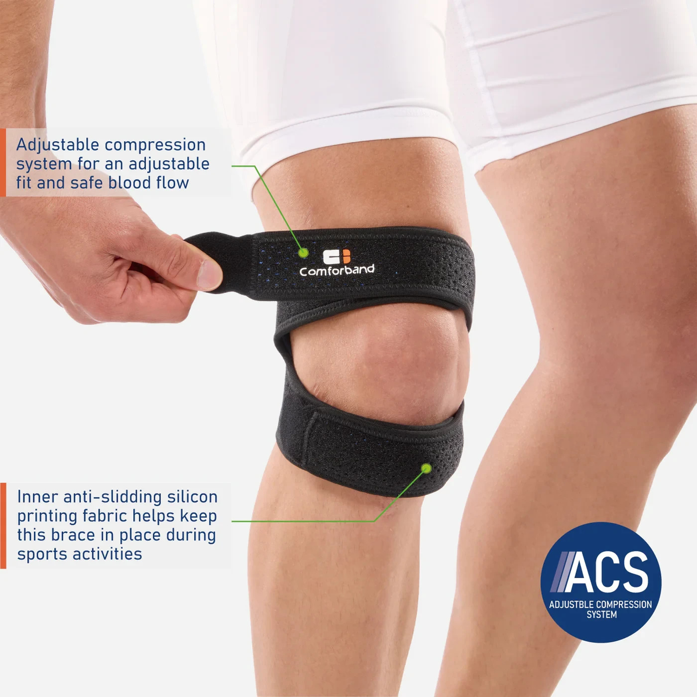Comforband Dual Knee Strap Open Box