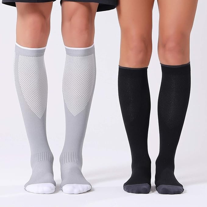 FITRELL 3 Pairs Compression Socks for Women and Men 20-30mmHg- Circulation and