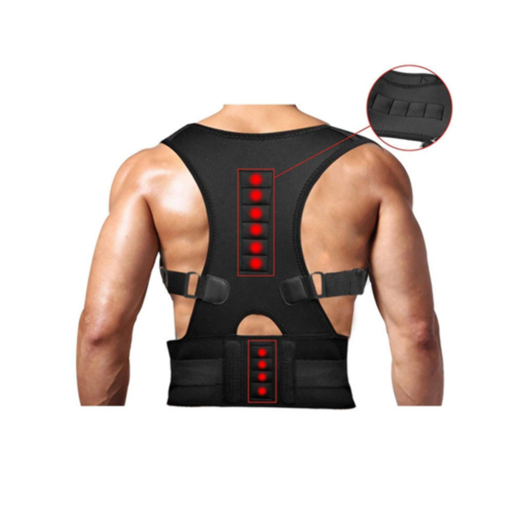 Posture Corrector Magnetic Back Brace Support Belt Men Women Pain Relief Adjust