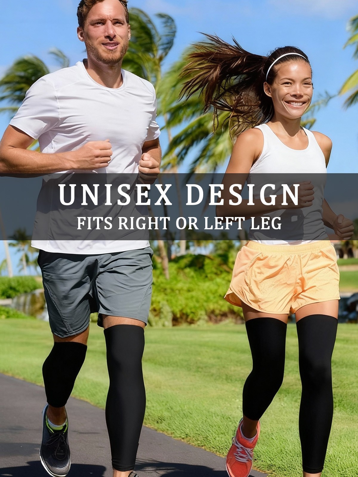 Compression Sleeve Socks Calf Support Leg Brace Thigh High Pain Relief Women Men
