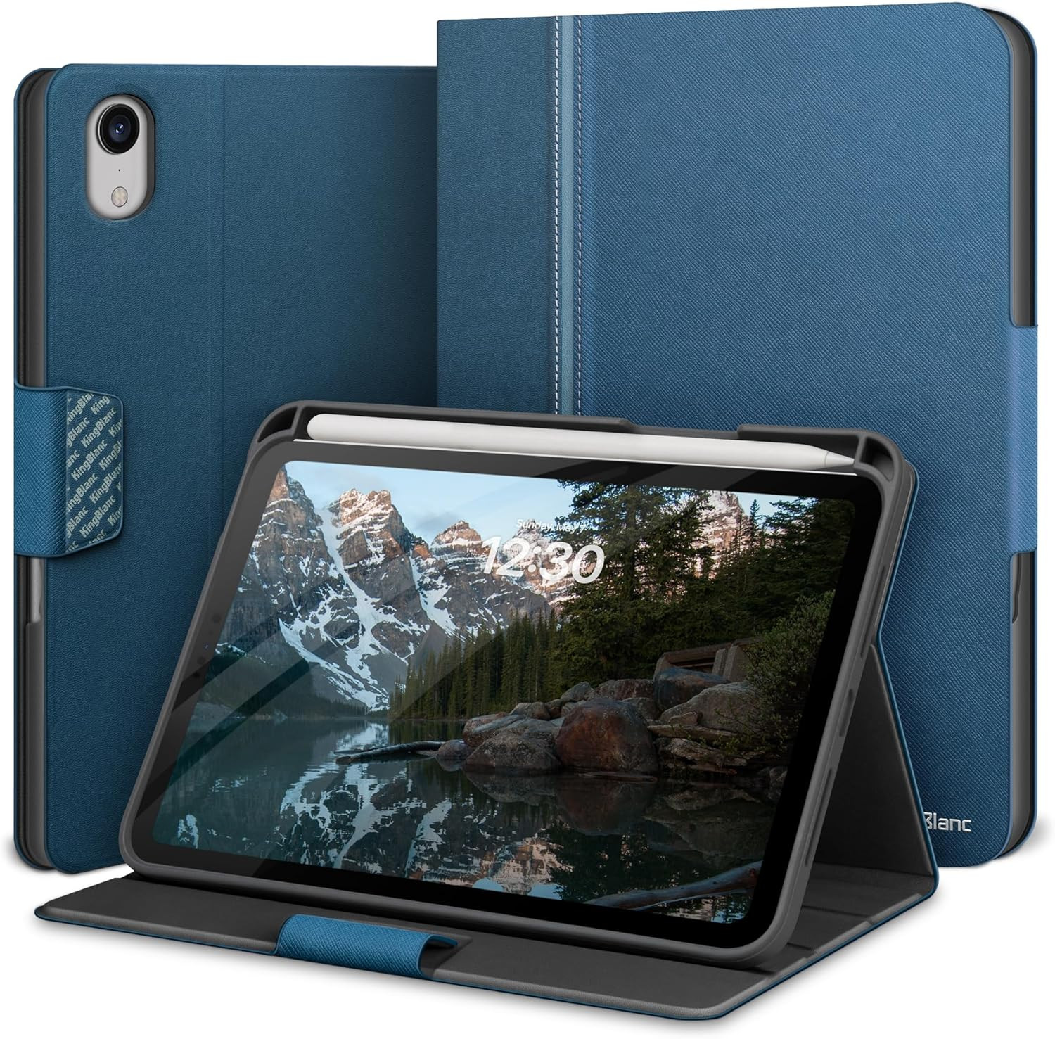 KingBlanc for iPad Mini 7th/6th Gen Case(2024/2021 8.3-inch), PU Leather Stand