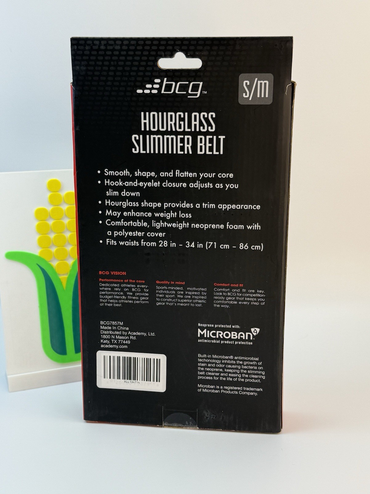 BCG Hourglass Slimmer Belt Unisex S/M 28″ 34″ Microban Flatten Your Core!