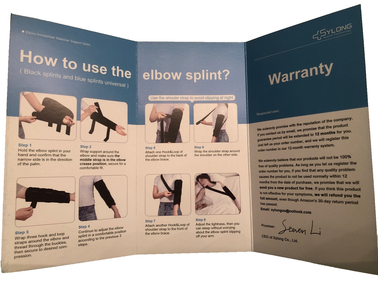 New Elbow Brace,Night Splint Adjustable For Cubital Tunnel Syndrome,Ulnar Nerve