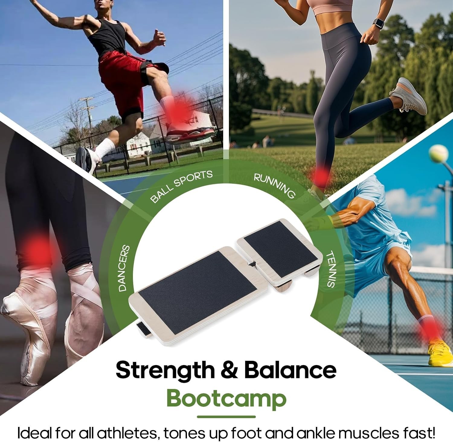 Adjustable Angle Ankle Axis Balance Board & Strengthener for Ankle Sprain | A…