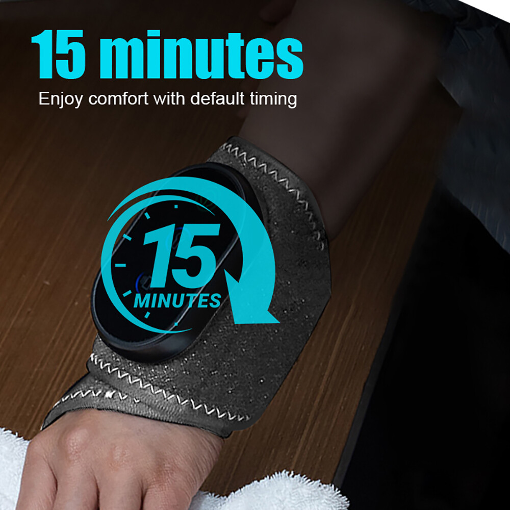 Heated USB 3 Modes Wrist Joint Vibration Massage Wristband Relieve Muscle Brace
