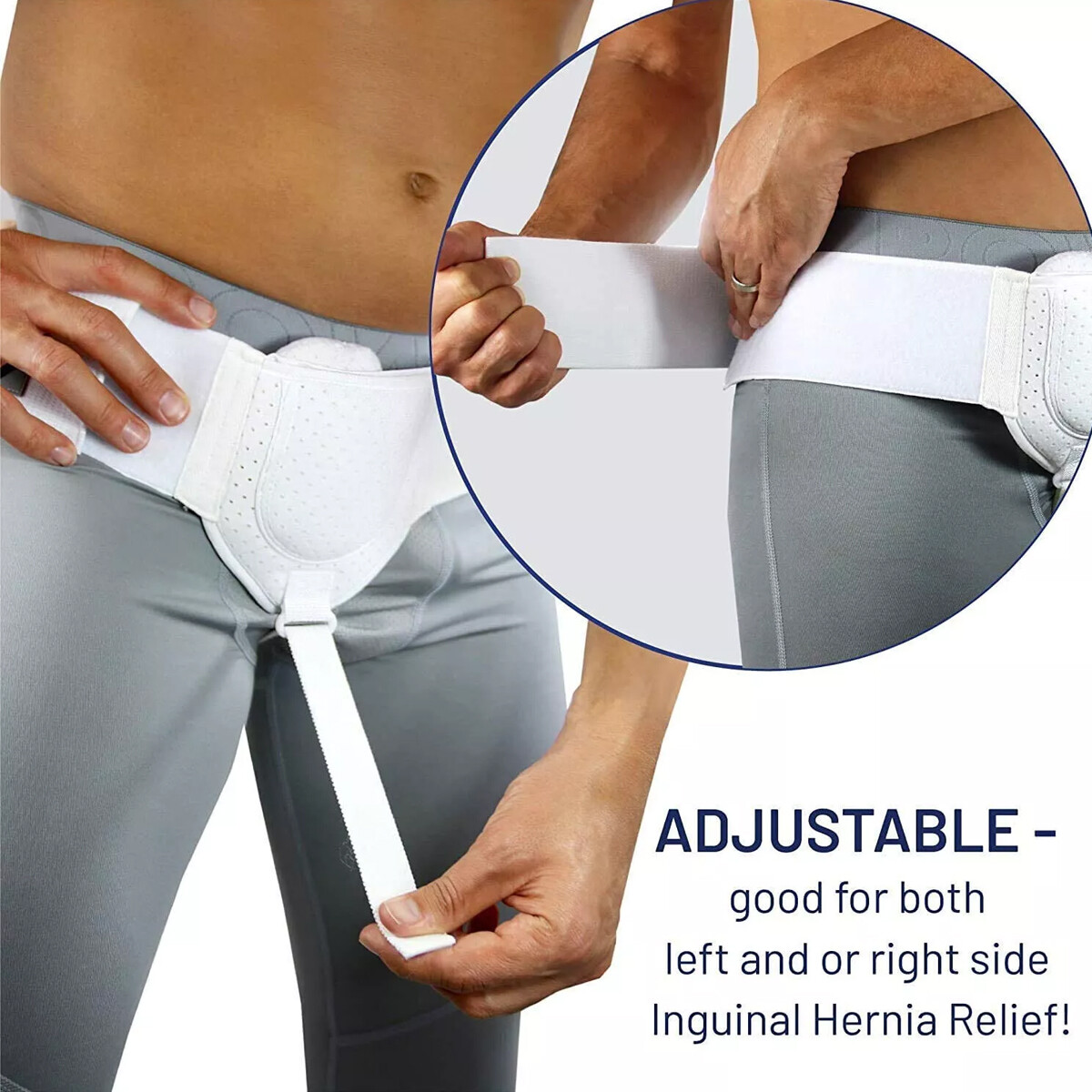 2x Inguinal Groin Hernia Truss Support Belt Left / Right Side Unisex Truss Brace