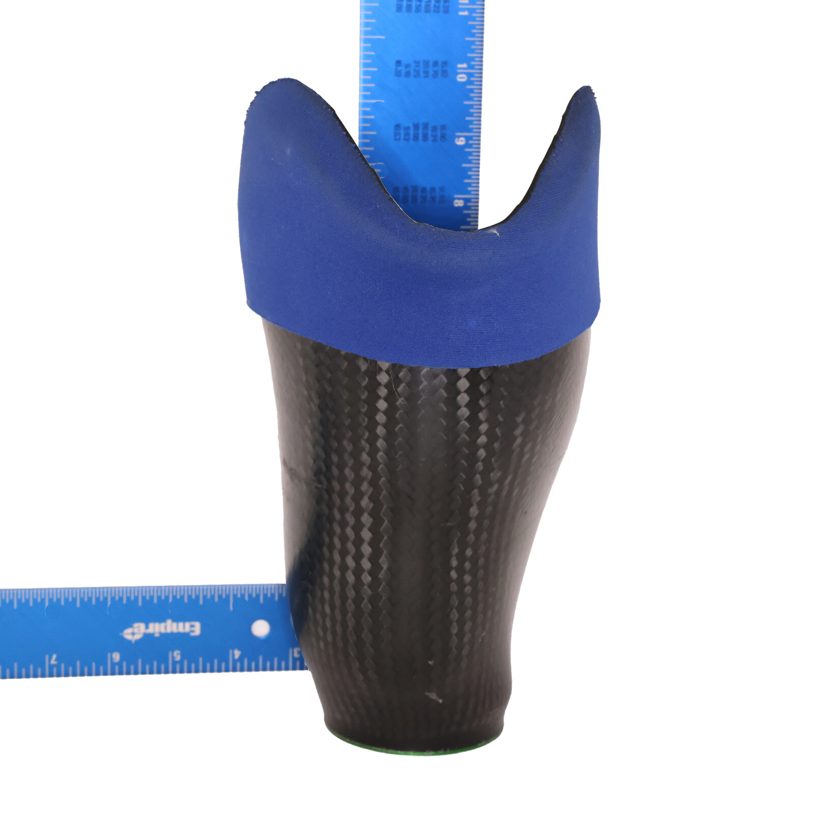 PROSTHETIC BLACK CARBON FIBER LEG SOCKET w EXPULSION VALVE & MOUNTING BASE H=11″
